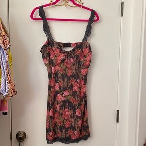 URBAN OUTFITTERS Floral Lace Trim Dress NWT!